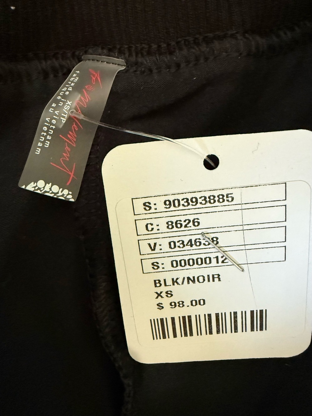 NWT Hot Mesh Black Drawstring Capri Pants XS - Picture 5 of 11